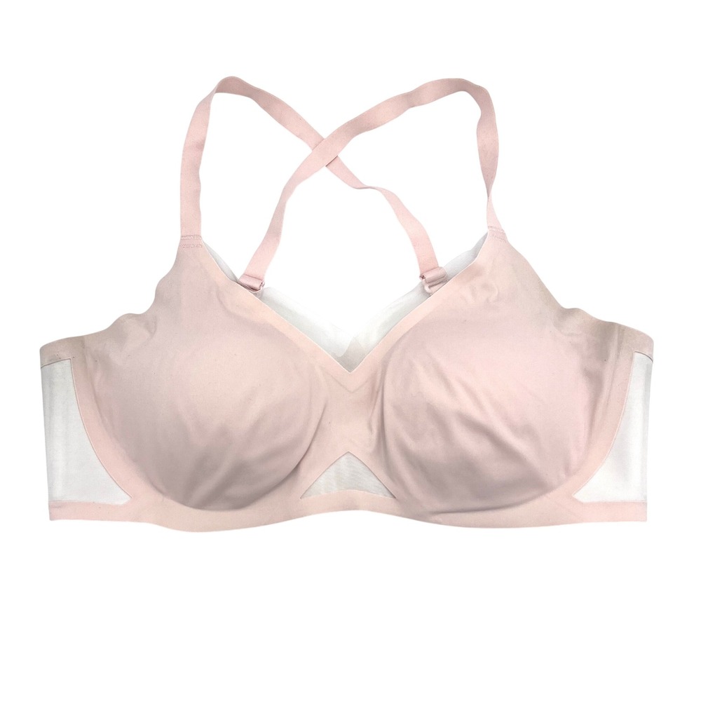 HoneyLove Sculpting Crisscross Bra Light Pink Wirefree‎ Comfort Support Size L